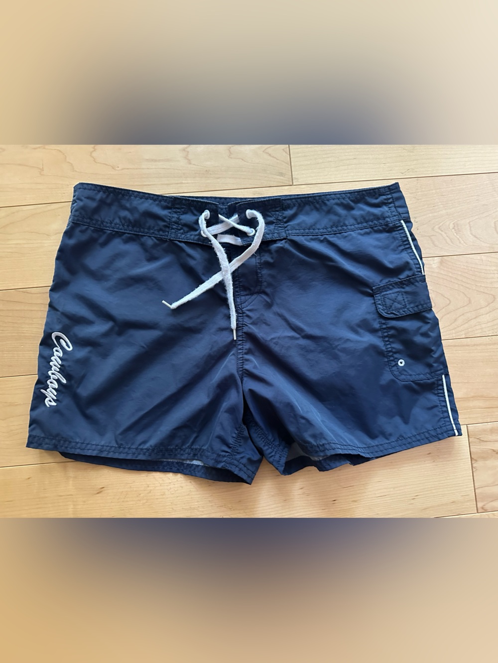NFL Dallas Cowboys Swim Shorts with Drawstring Vintage Y2K